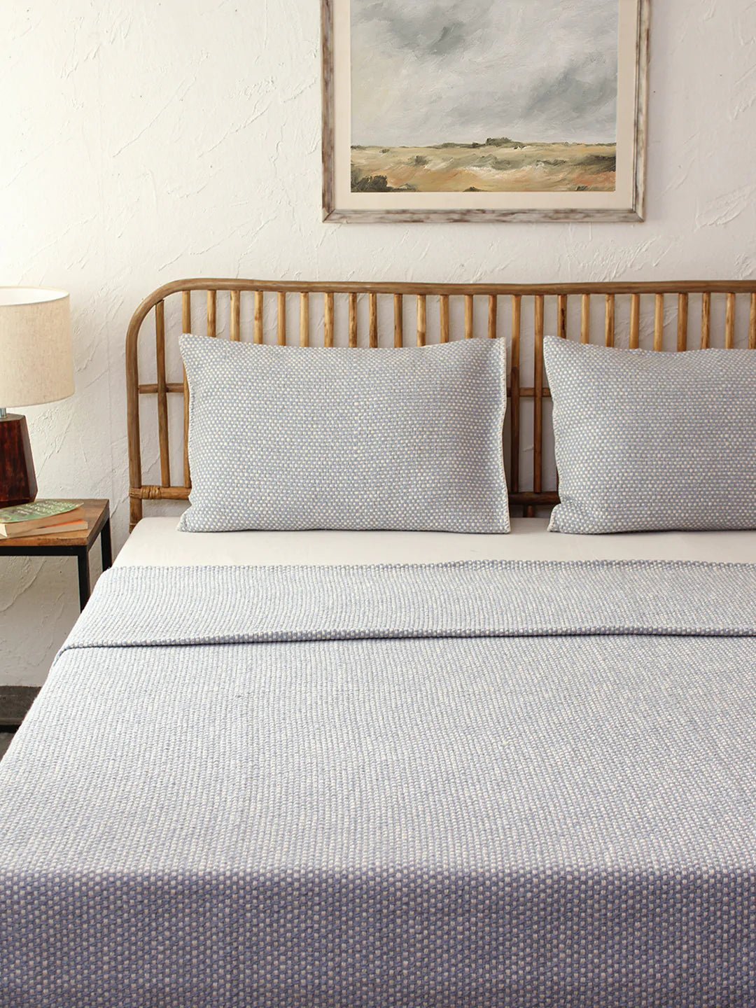 Vindhya Double Bedcover (Light Blue)