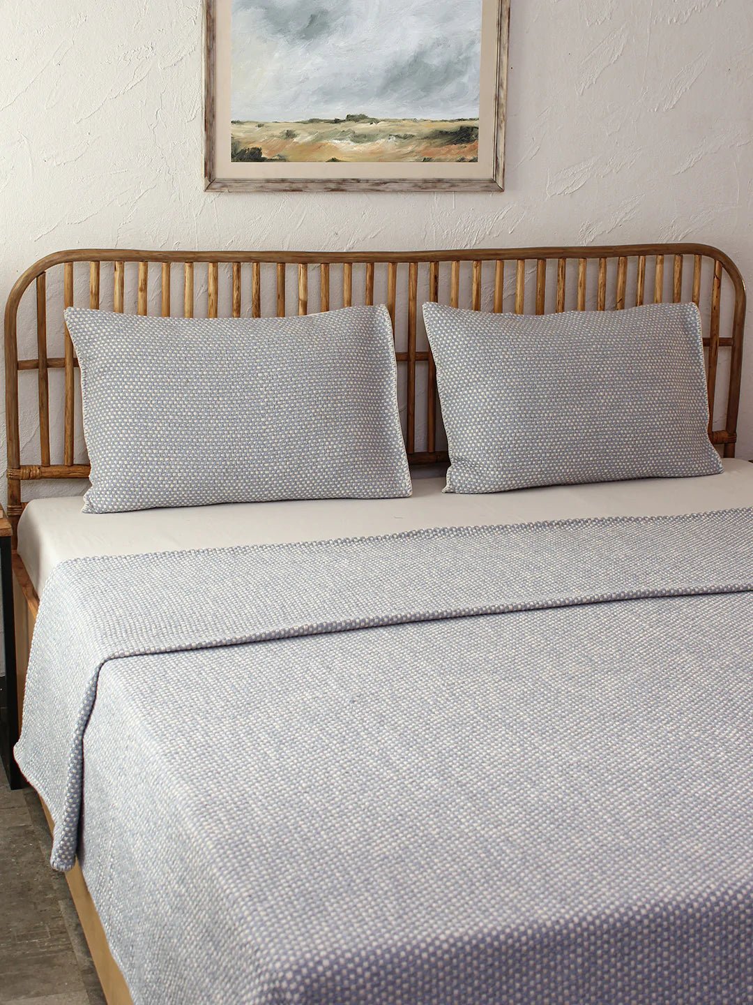 Vindhya Double Bedcover (Light Blue)