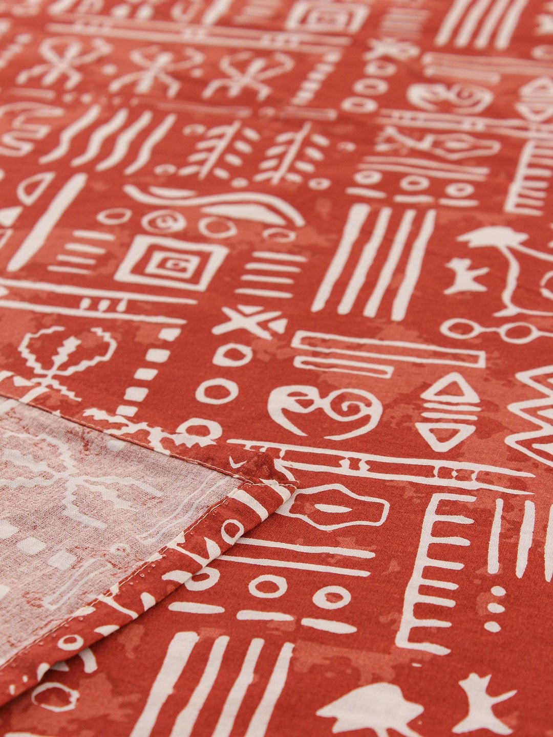 Gamathi Fitted Bedsheet Set (Rust)