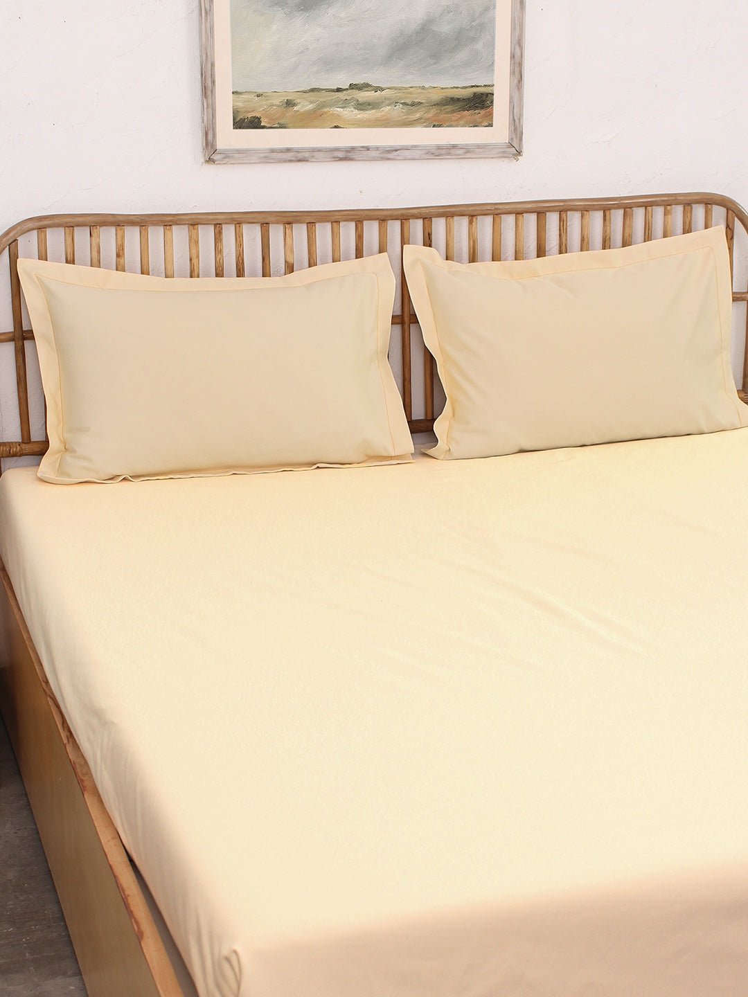 Ginger Fitted Bedsheet Set (Beige)