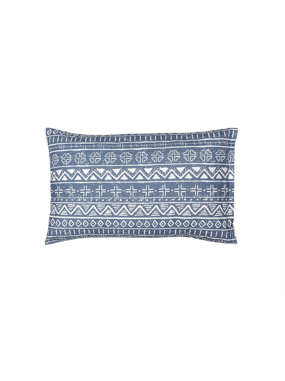 Kullu Patti Fitted Bedsheet Set (Blue)