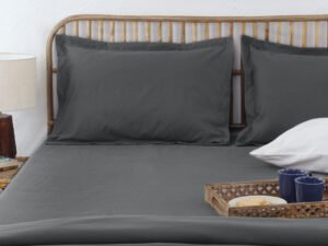 Pepper Bedsheet with Pillow Cover (Grey) – 600 TC