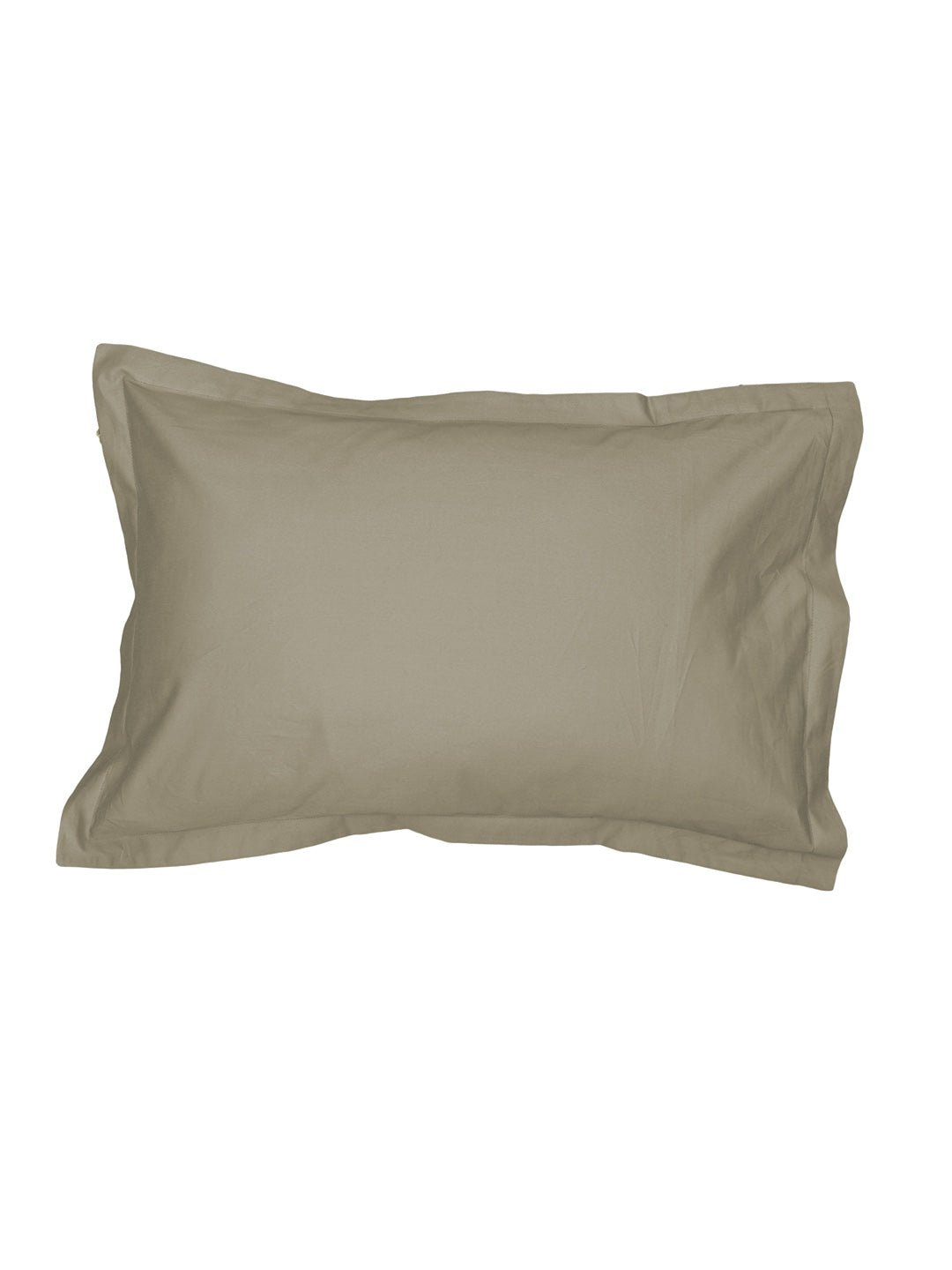 Solid Bedsheet with Pillow Cover (Beige) - 400 TC