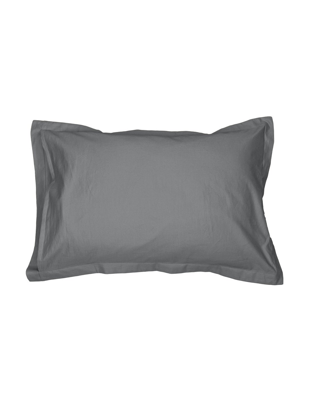 Solid Bedsheet with Pillow Cover (Grey) - 400 TC