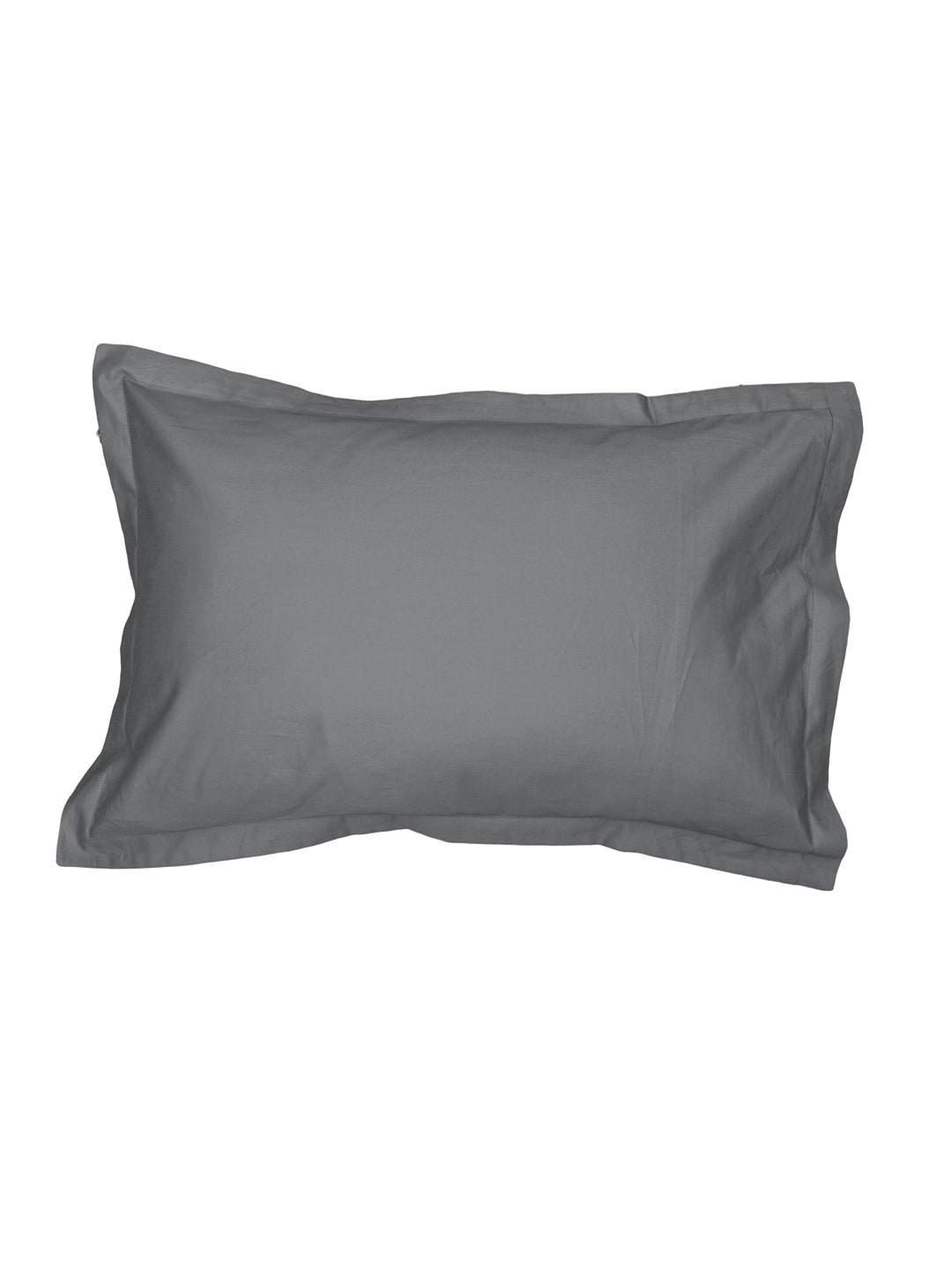 Solid Bedsheet with Pillow Cover (Grey) - 400 TC