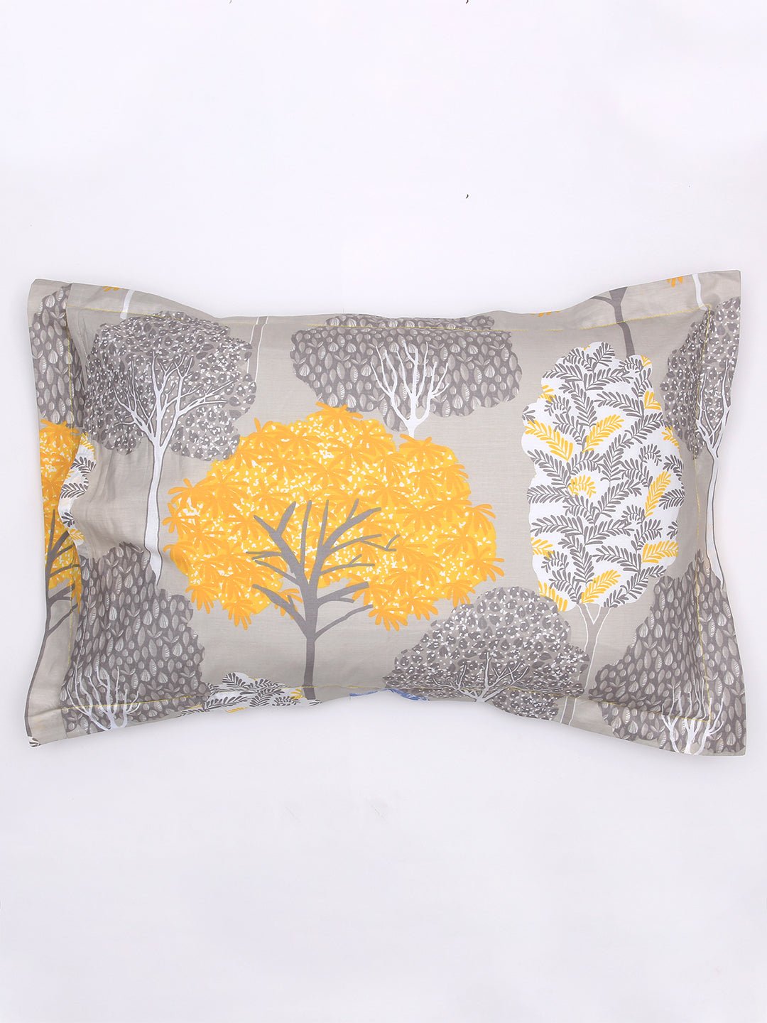 Saptaparni Yellow Bedsheet with Pillow Cover