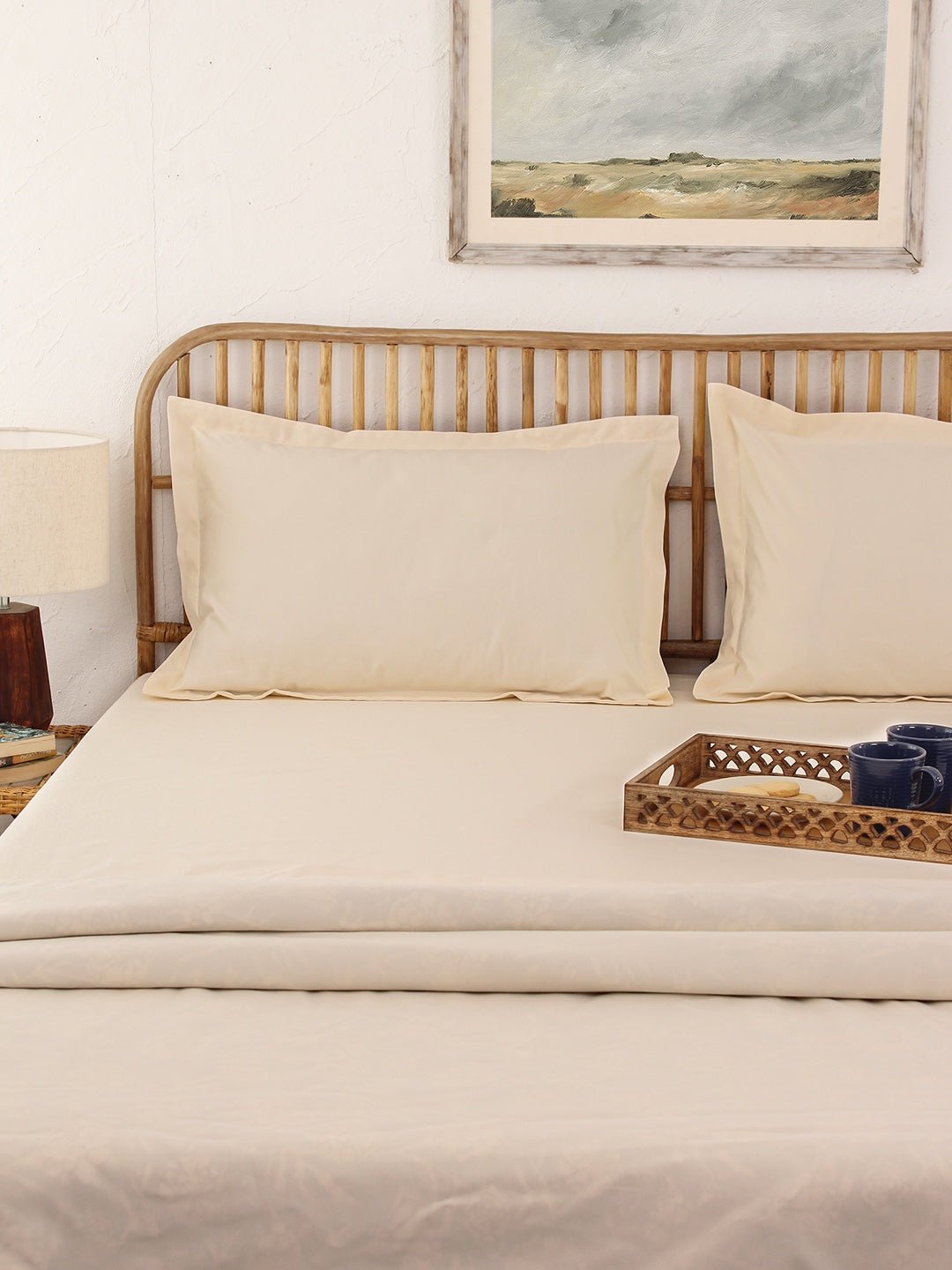 Sesame Fitted Bedsheet Set (Off White)