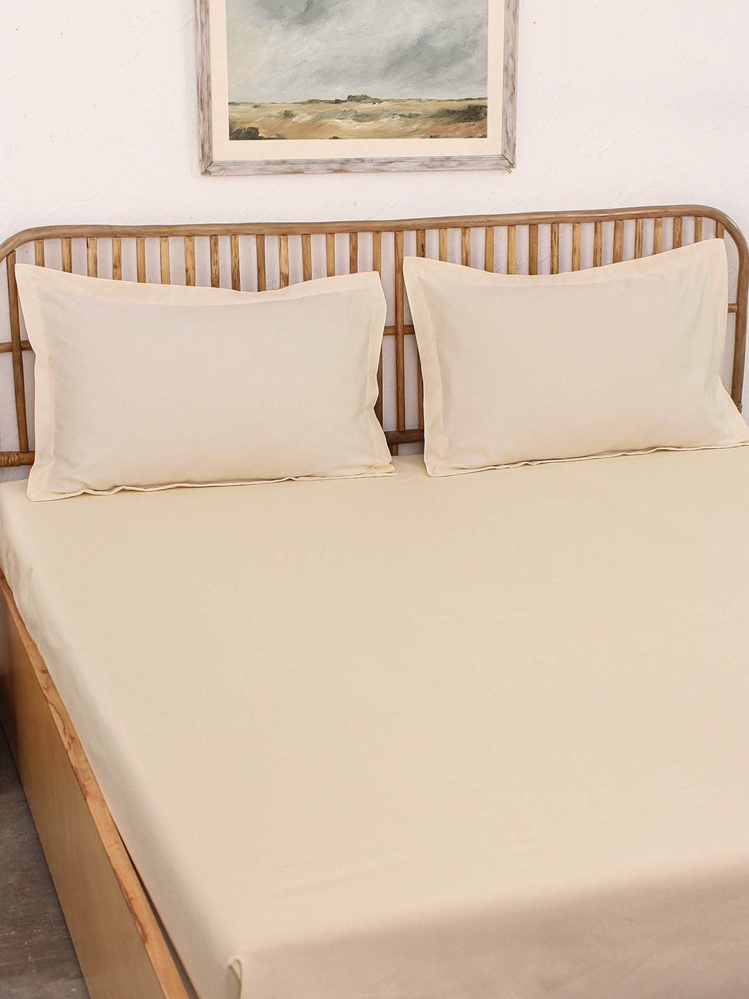 Sesame Fitted Bedsheet Set (Off White)