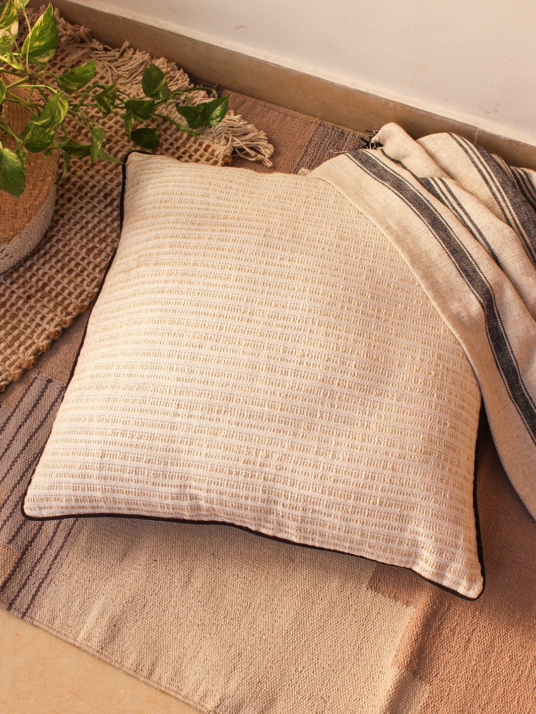 Pir Panjal Cushion Cover - Natural