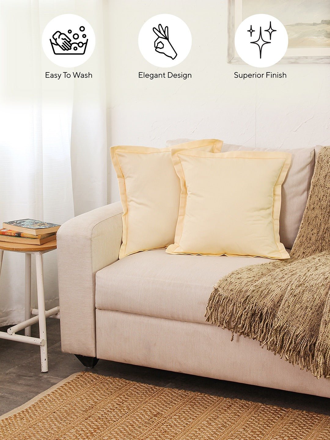 Ginger - Set Of 2 Cushion Covers (Beige)