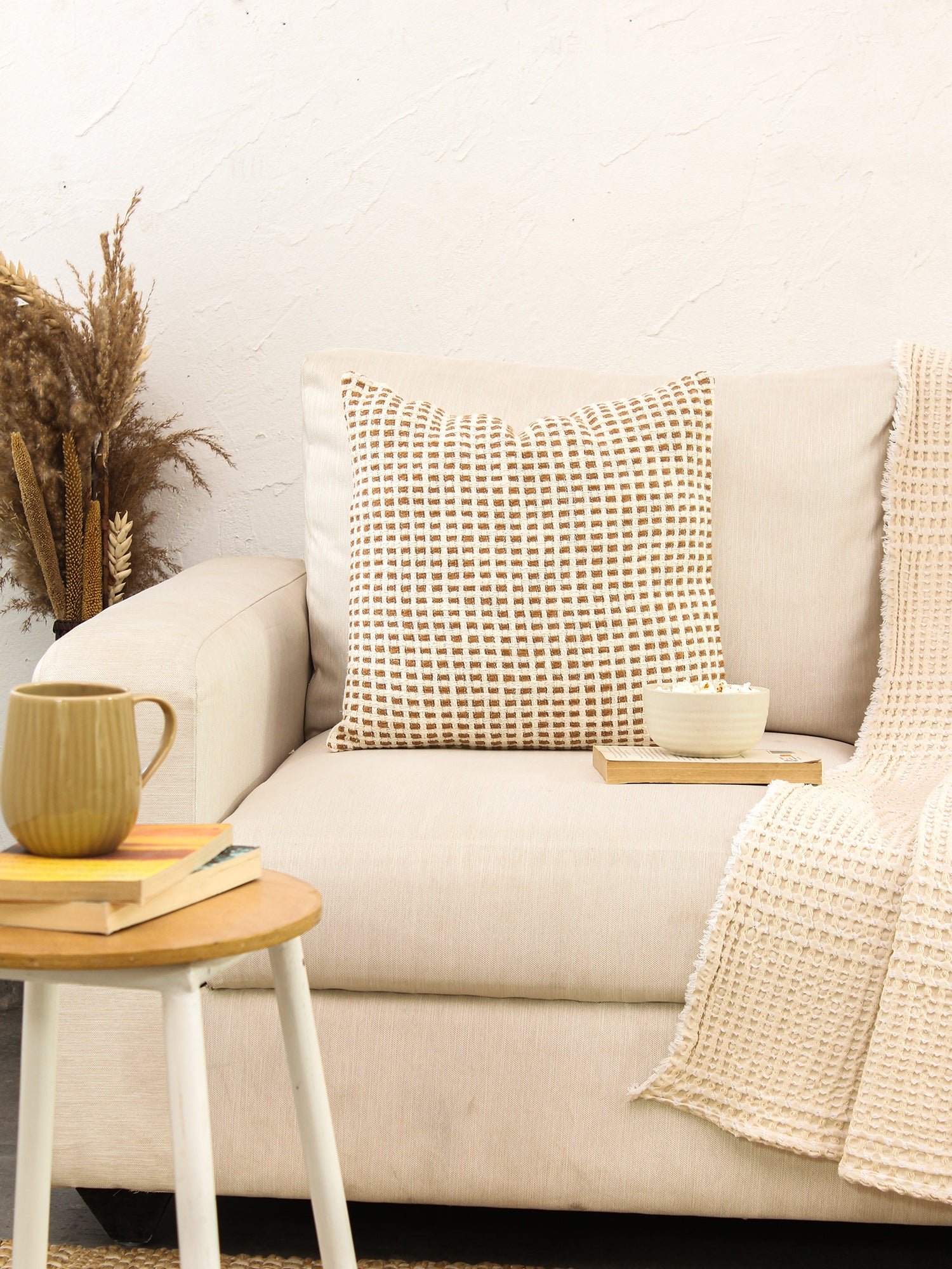 Girnar - Set Of 2 Cushion Covers (Brown) - 45X45 cm