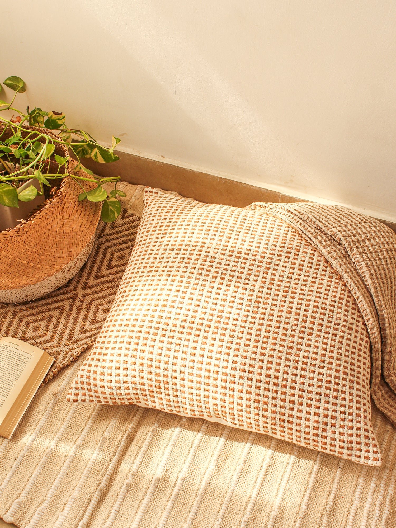 Girnar - Set Of 2 Cushion Covers (Brown) - Large