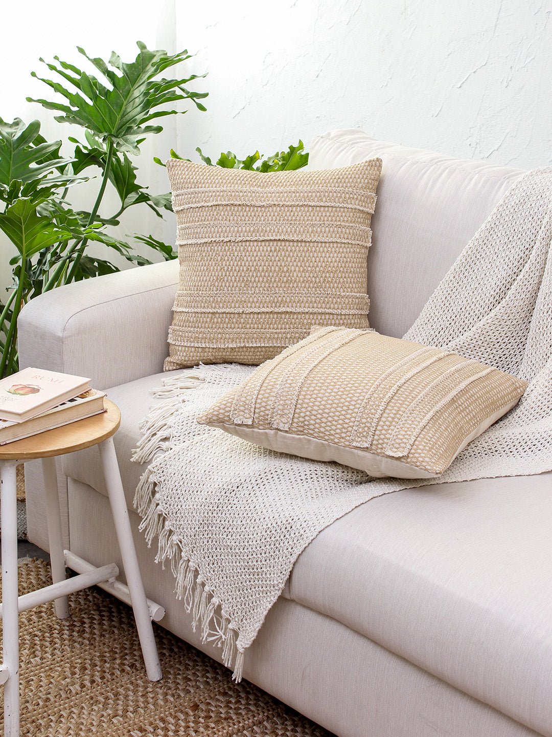 Hammock Beach - Set Of 2 Cushion Covers (Beige) - Medium