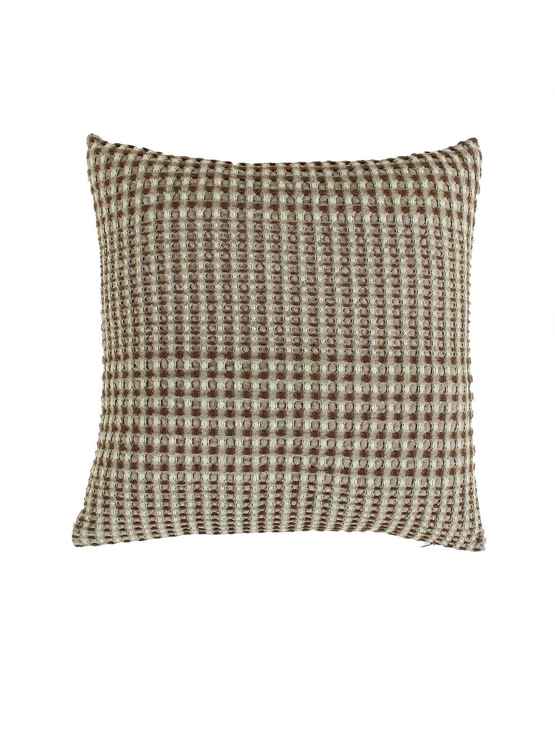 Karakoram Set Of 2 Cushion Cover (Natural/Dark Brown) - 45X45cm
