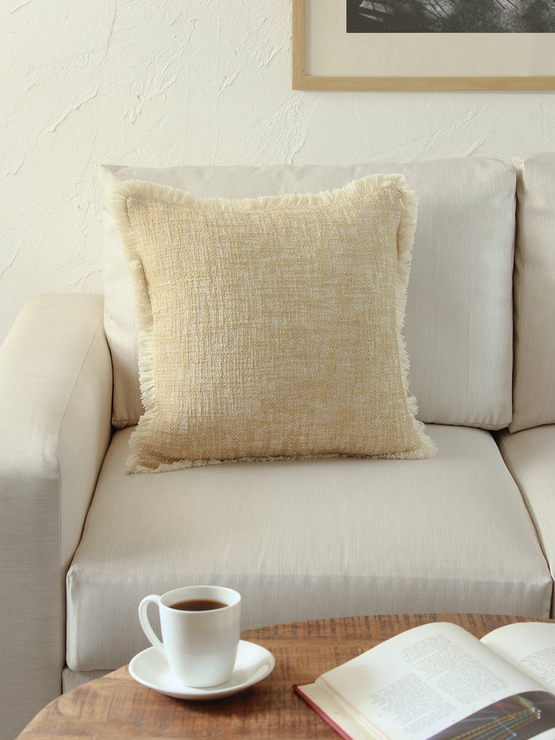 Matsya Vala - Set Of 2 Cushion Covers (Beige) - Medium