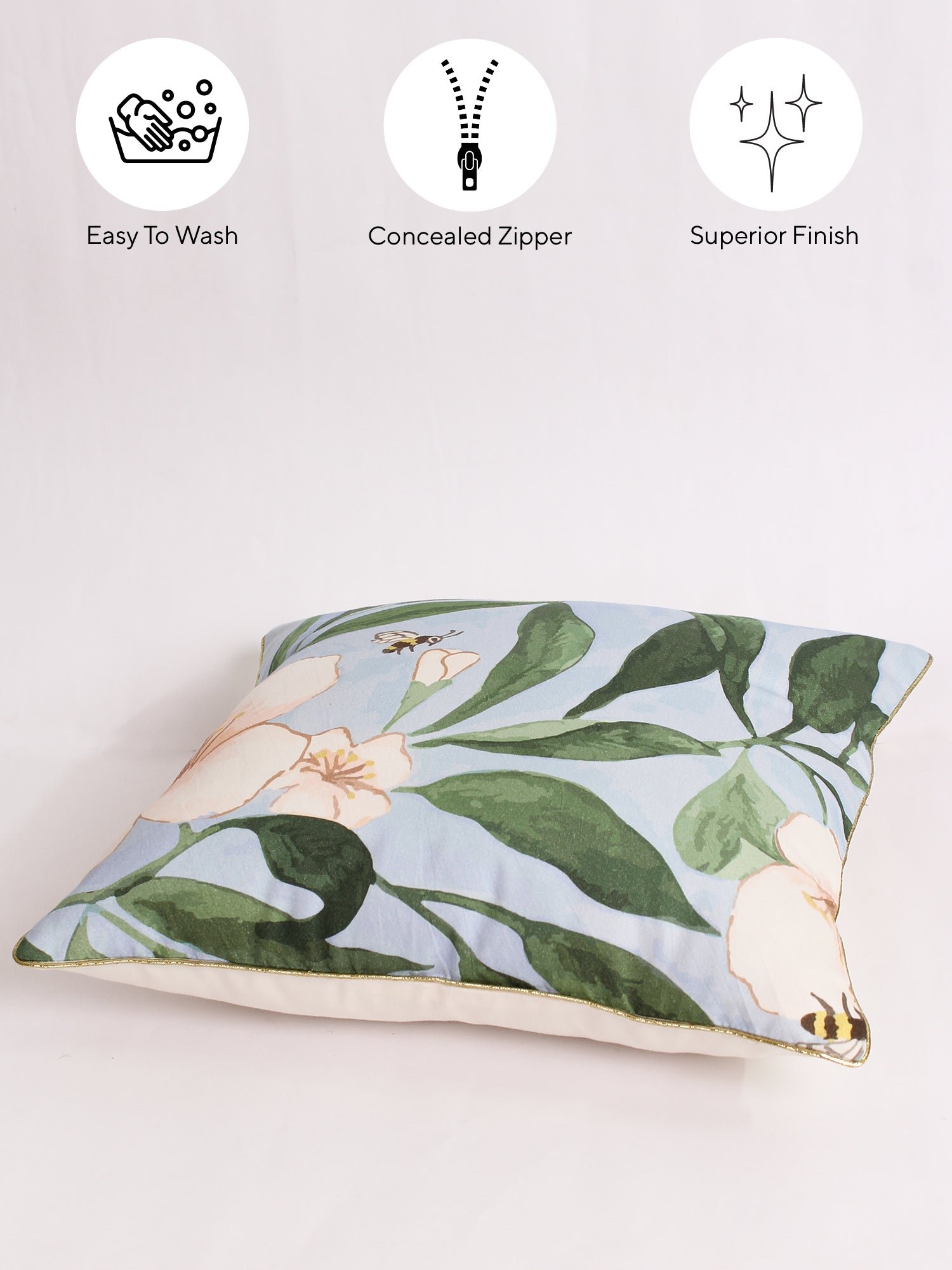 Madhukar - Set Of 2 Cushion Covers (Blue) - Medium