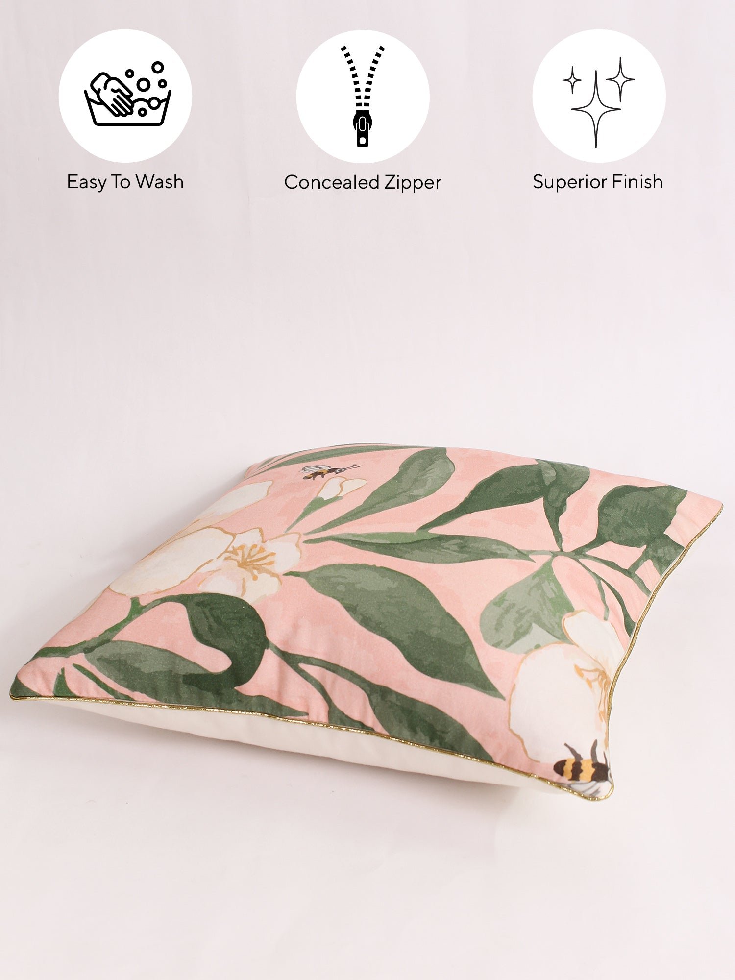 Madhukar - Set Of 2 Cushion Covers (Pink) - Medium