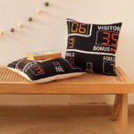 Score Board Puzzle B – Set Of 2 Shaped Cushions (Black)