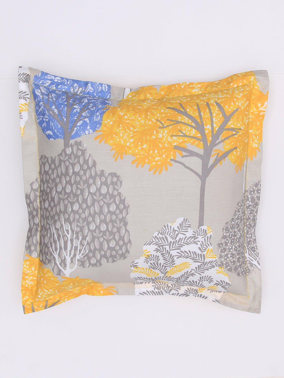Saptaparni Cushion Cover (Yellow)