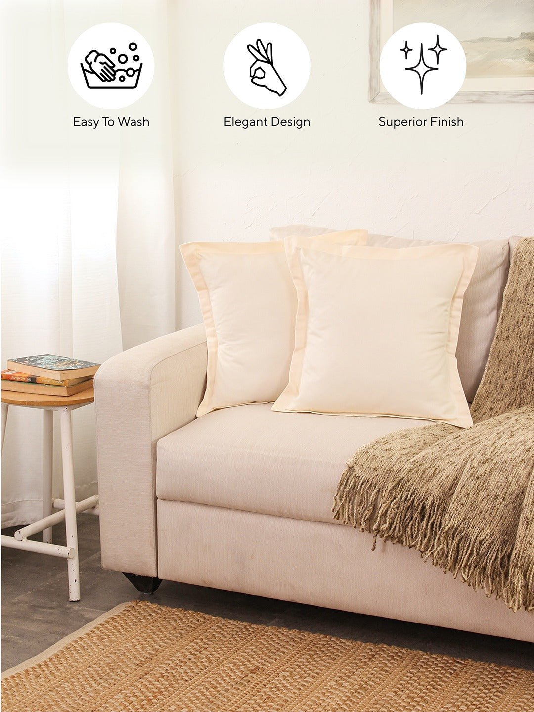 Sesame - Set Of 2 Cushion Covers (Off White)