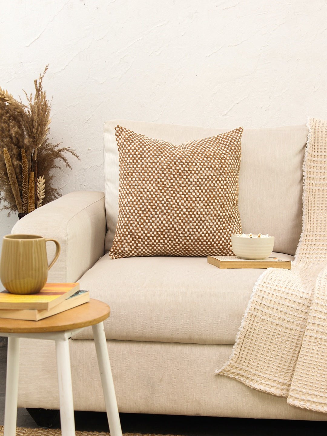 Vindhya - Set Of 2 Cushion Cover (Brown) - 45X45 cm