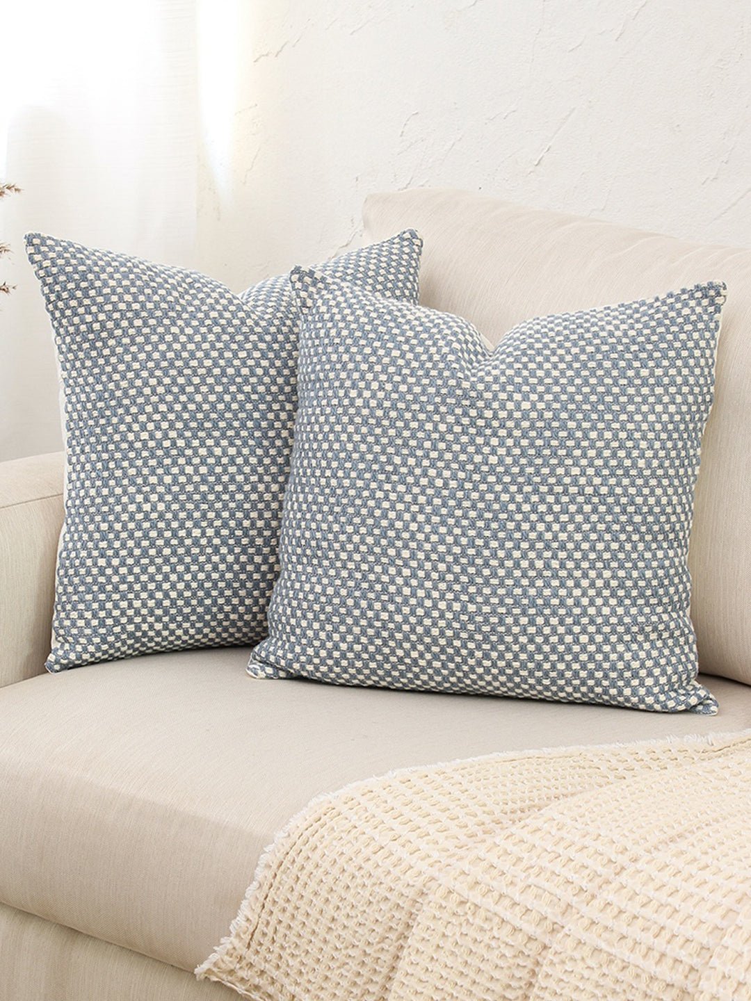 Vindhya - Set Of 2 Cushion Covers (Dark Blue) - Medium