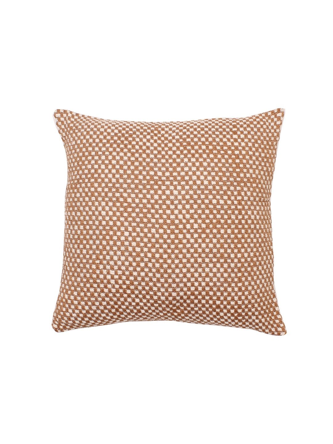 Vindhya Set Of 2 Cushion Covers + 2 Cushion Fillers (Brown) - 40X40 cm