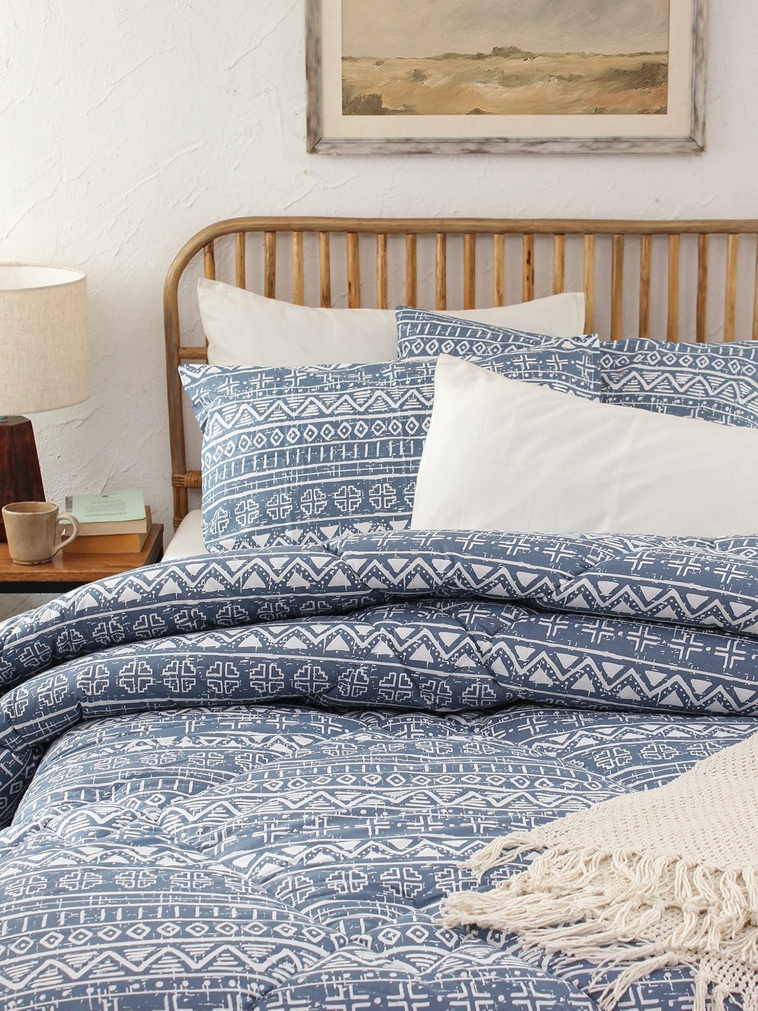 Kullu Patti Double Comforter (Blue)