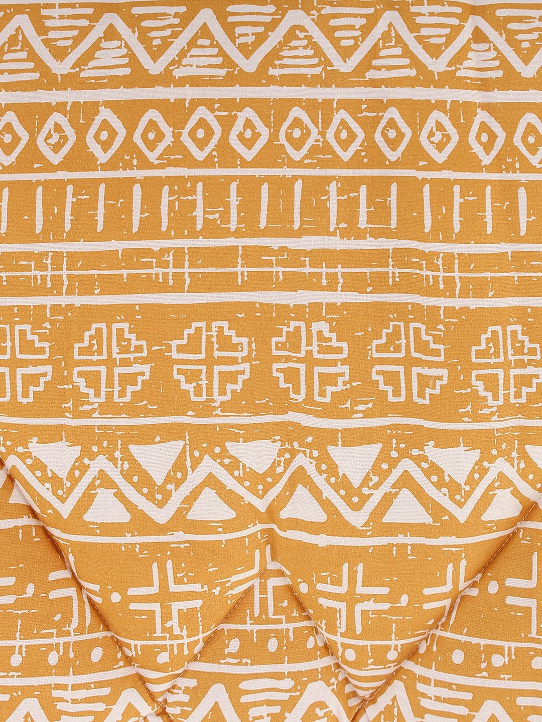 Kullu Patti Double Comforter (Yellow)