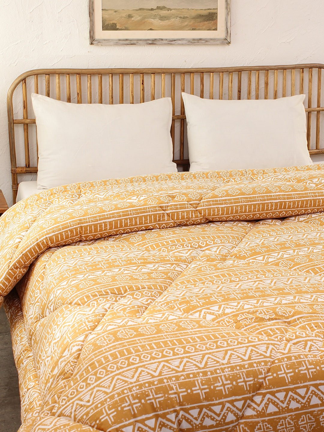 Kullu Patti Single Comforter (Yellow)
