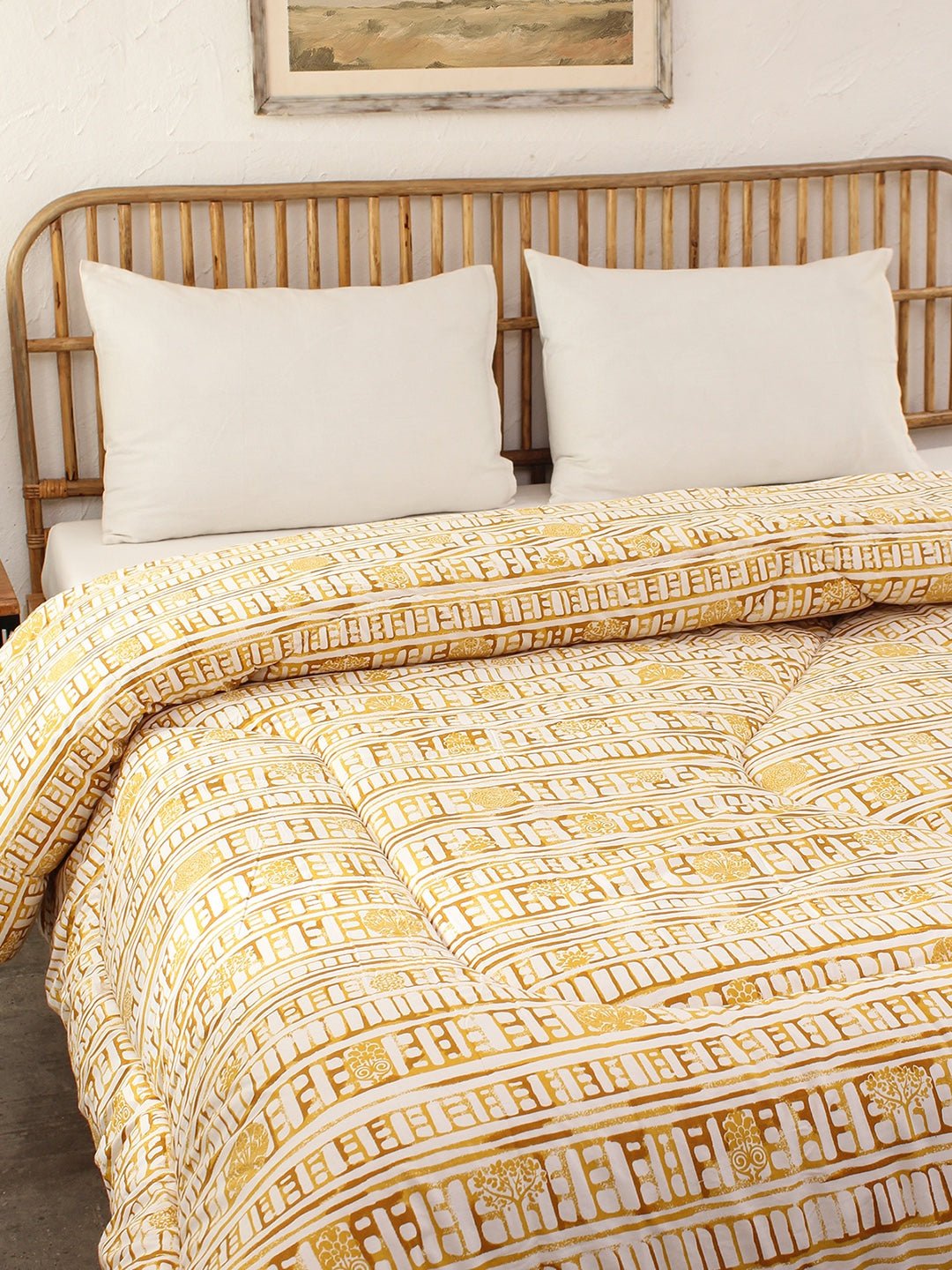 Sanchi Single Comforter (Yellow)