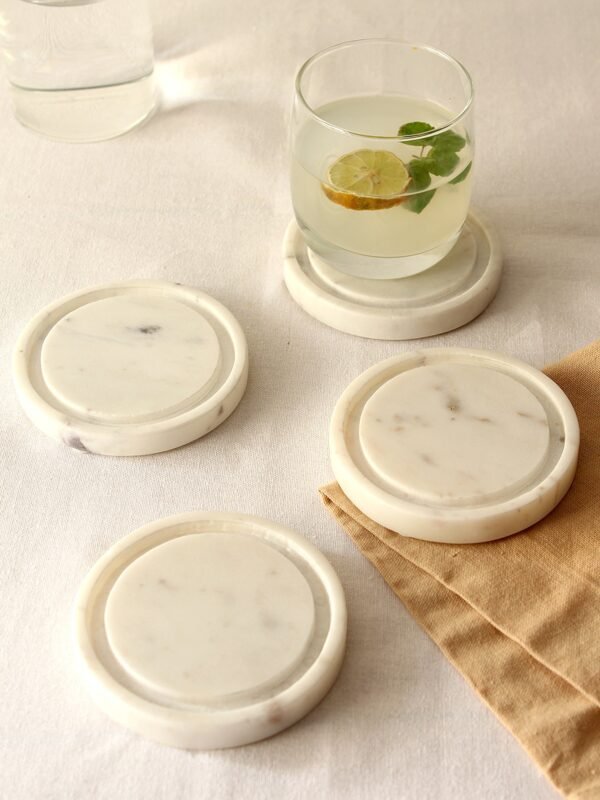 Veli – Set Of 4 Coasters (White)