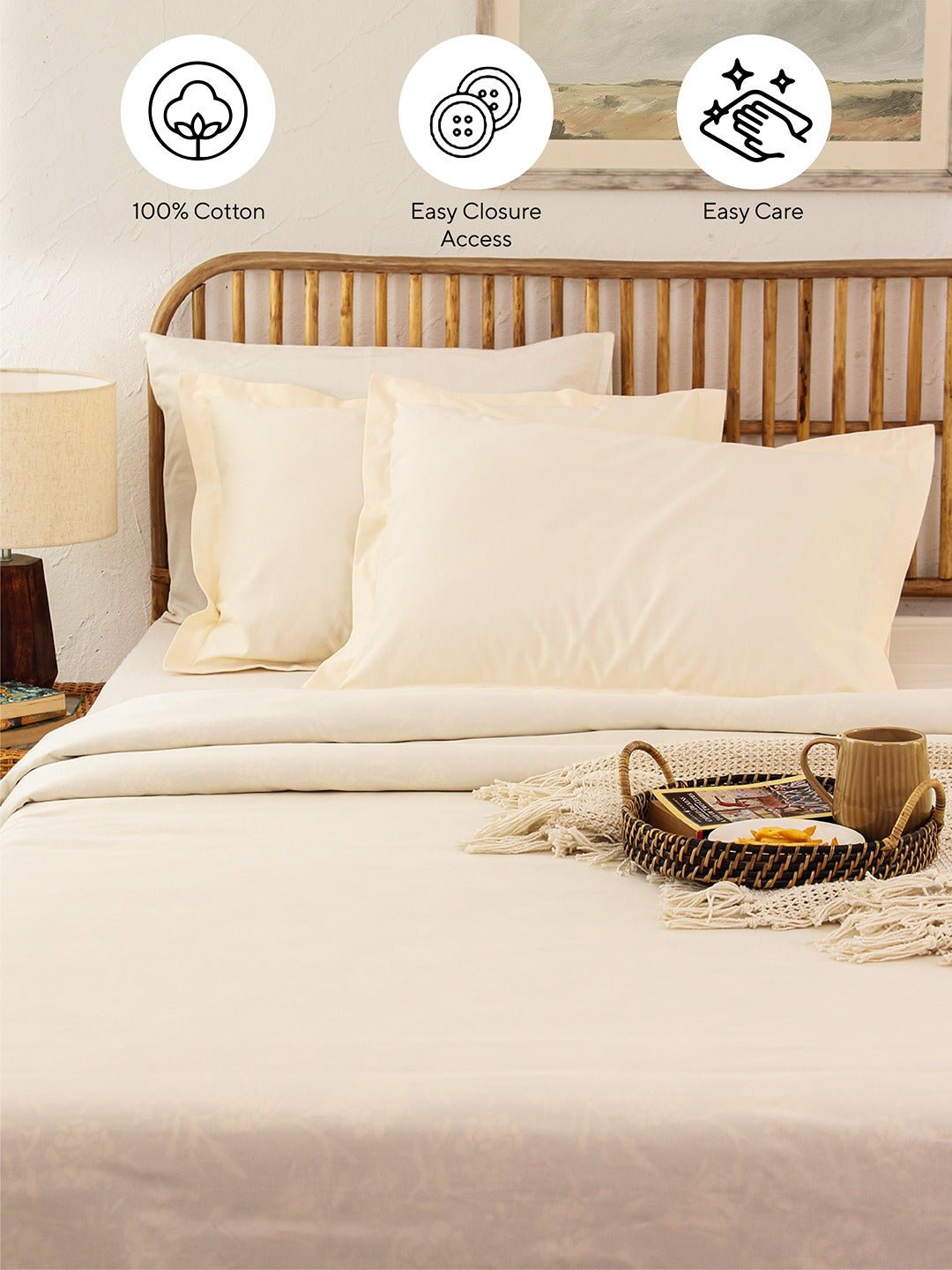 Sesame Single Duvet Cover (Off White)