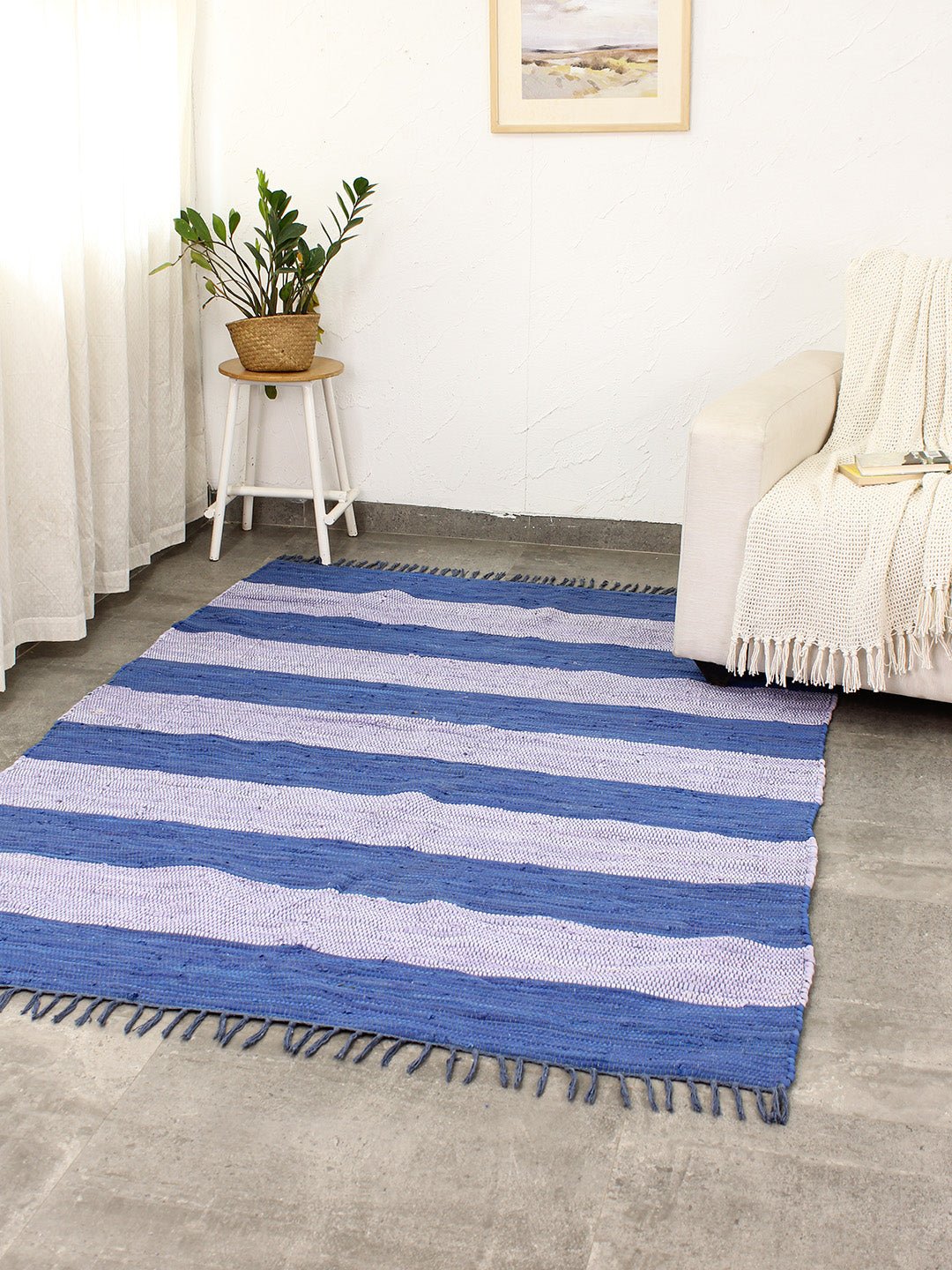 Cherai Recycle Chindi Rug (Blue)