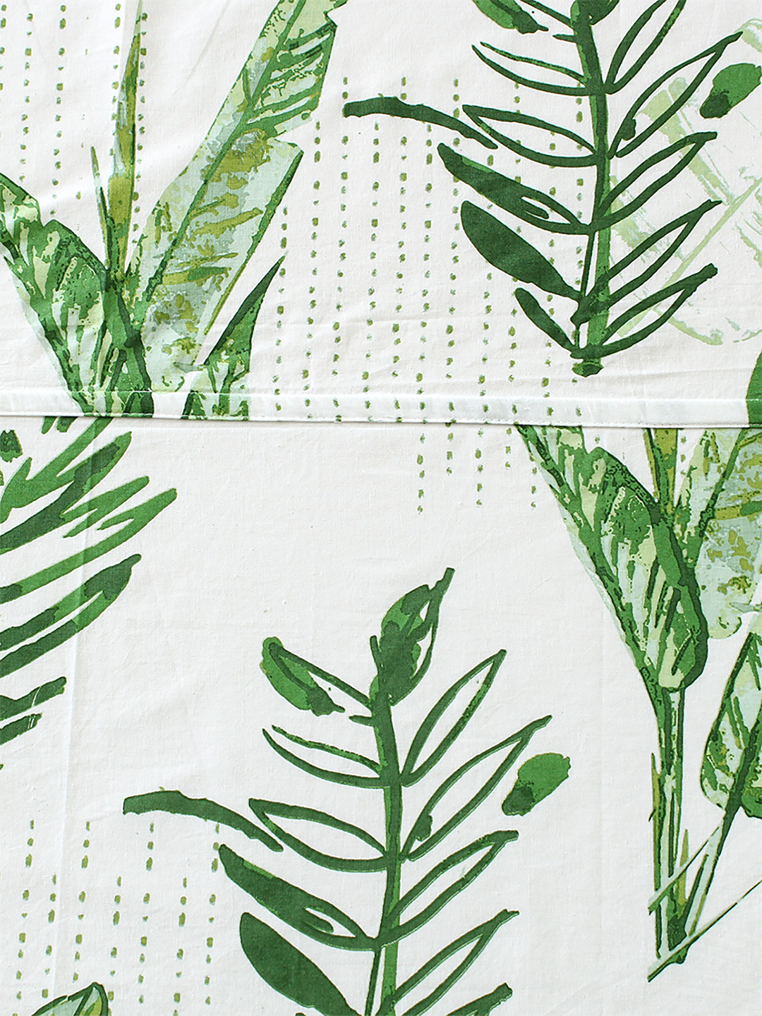 Vanam Fitted Sheet with Pillow Cover (Green)