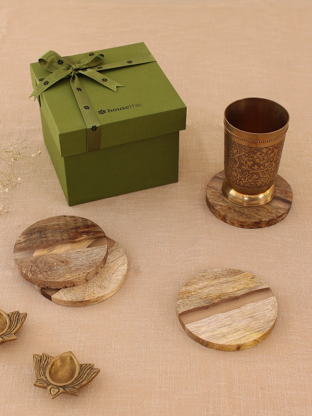 Majuli Coaster Gift Box (Beige)