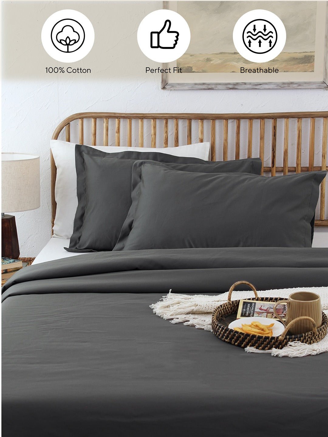 Pepper Pillow Cover Set (Grey)