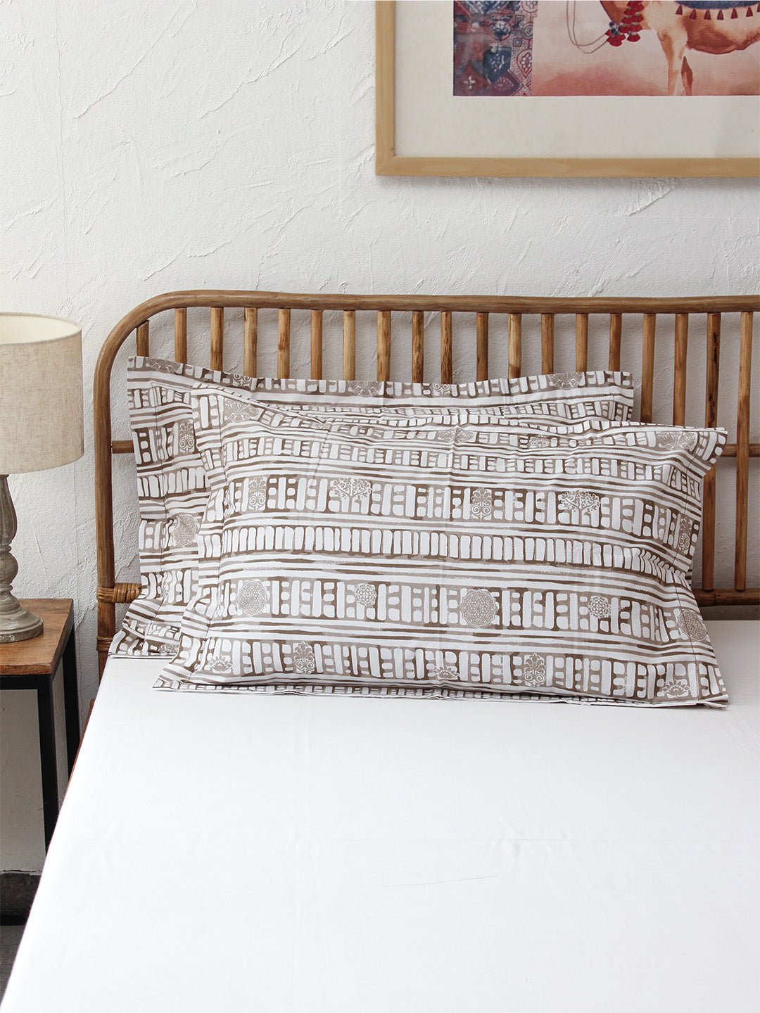 Sanchi Pillow Cover Set (Grey)