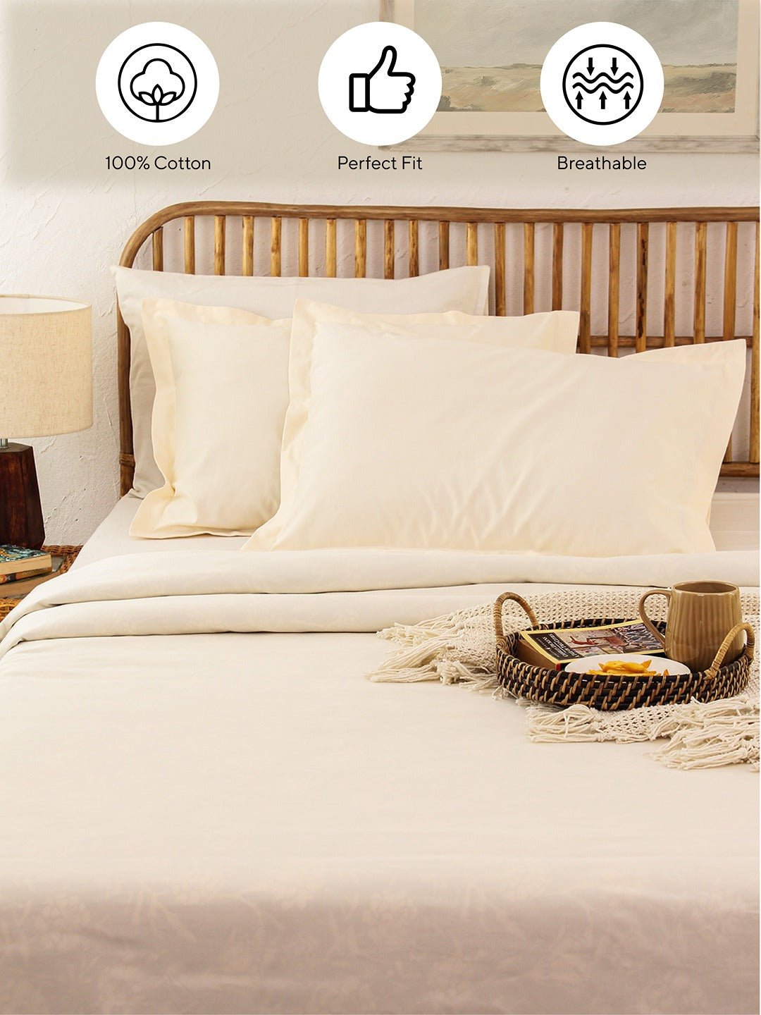 Sesame Pillow Cover Set (Off White)