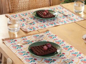 Pushp – Set Of 2 Placemats (White)