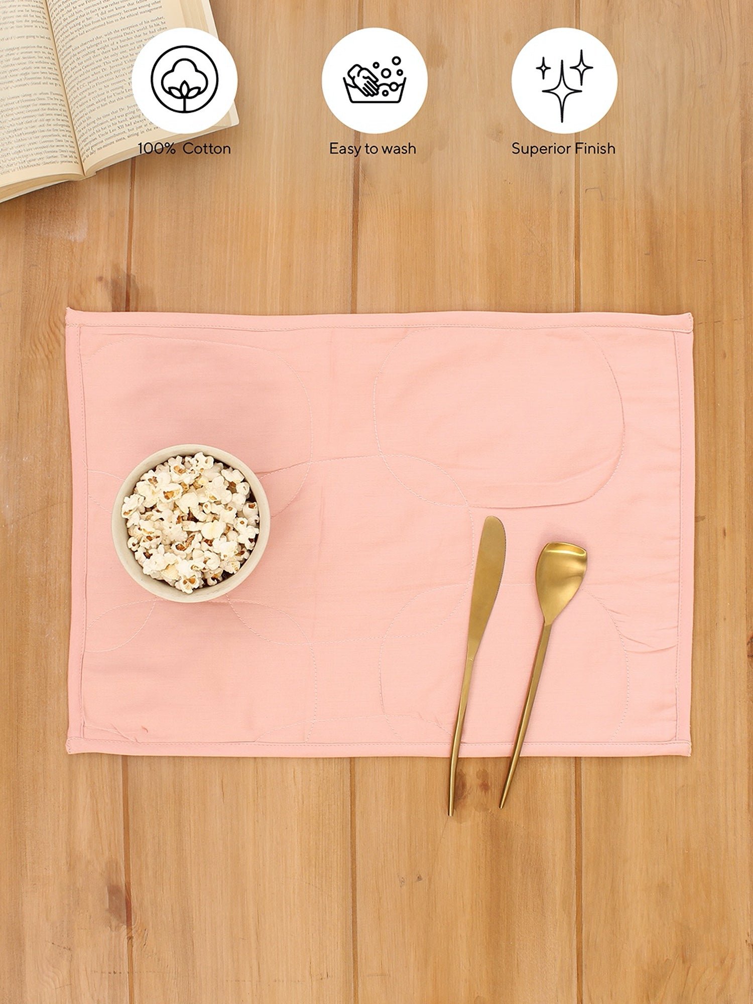 Silsako - Set Of 2 Placemats (Light Pink)