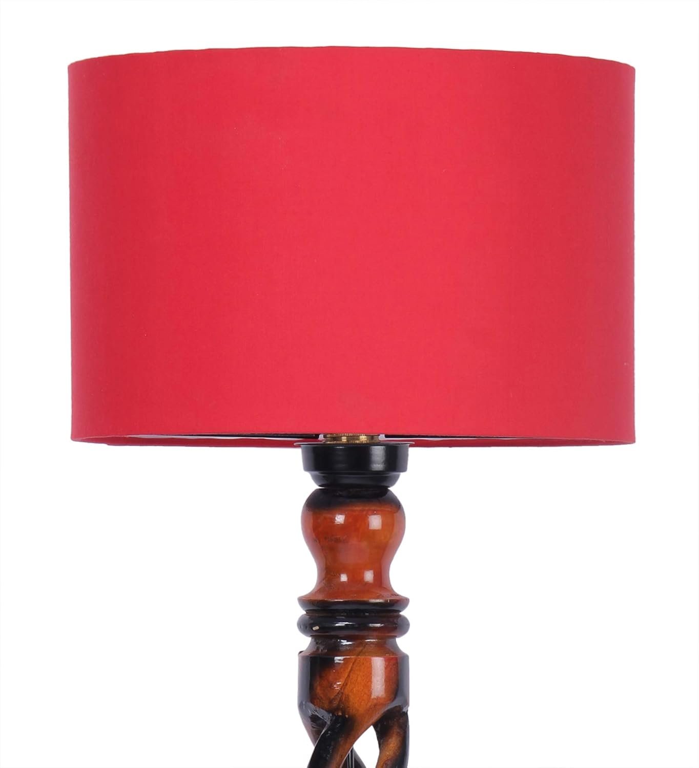 Red Cotton Drum Designer Fashionable Carving Floor Lamp for Home Decor (Red, Medium)