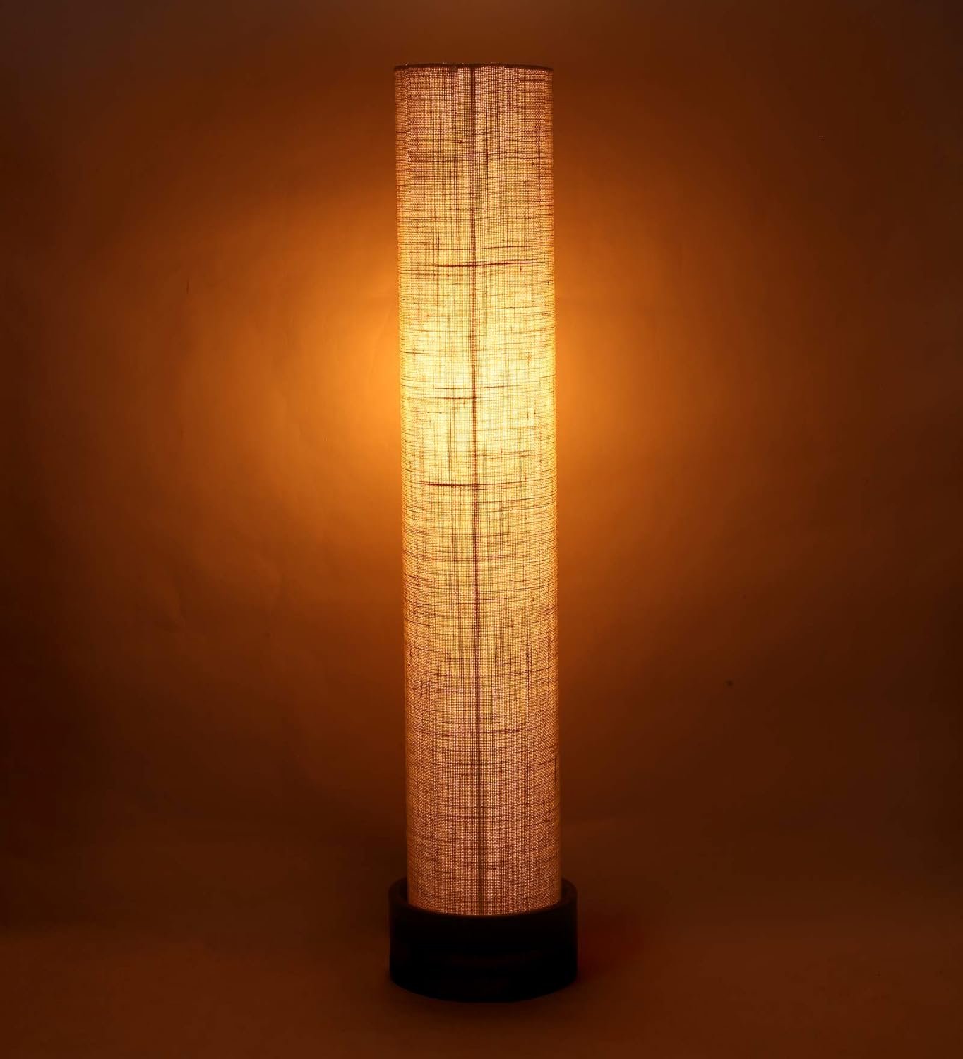 White Jute Round Natural Wood Floor Lamps (White, Jute)