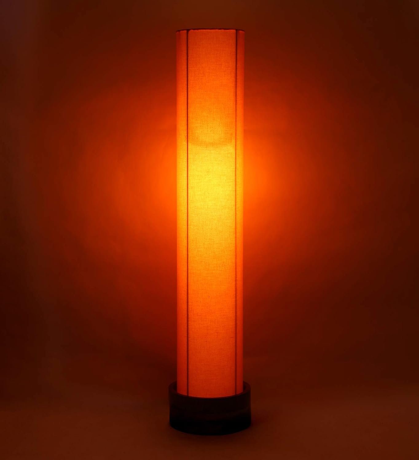 Yellow Round Cotton Natural Wood Floor Lamps (Yellow,Cotton)
