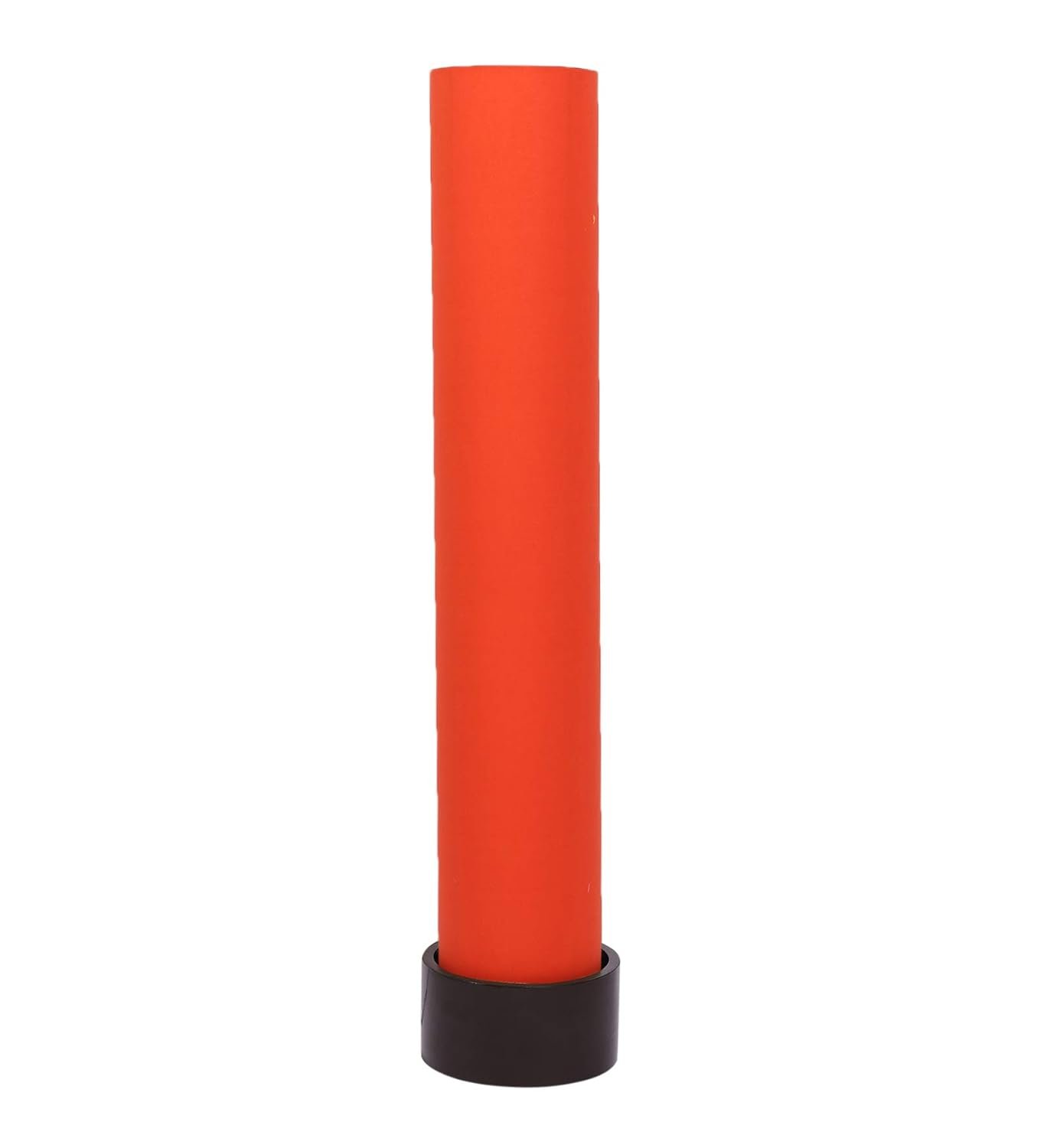 Orange Round Cotton Brown Wood Floor Lamps (Round,Cotton)