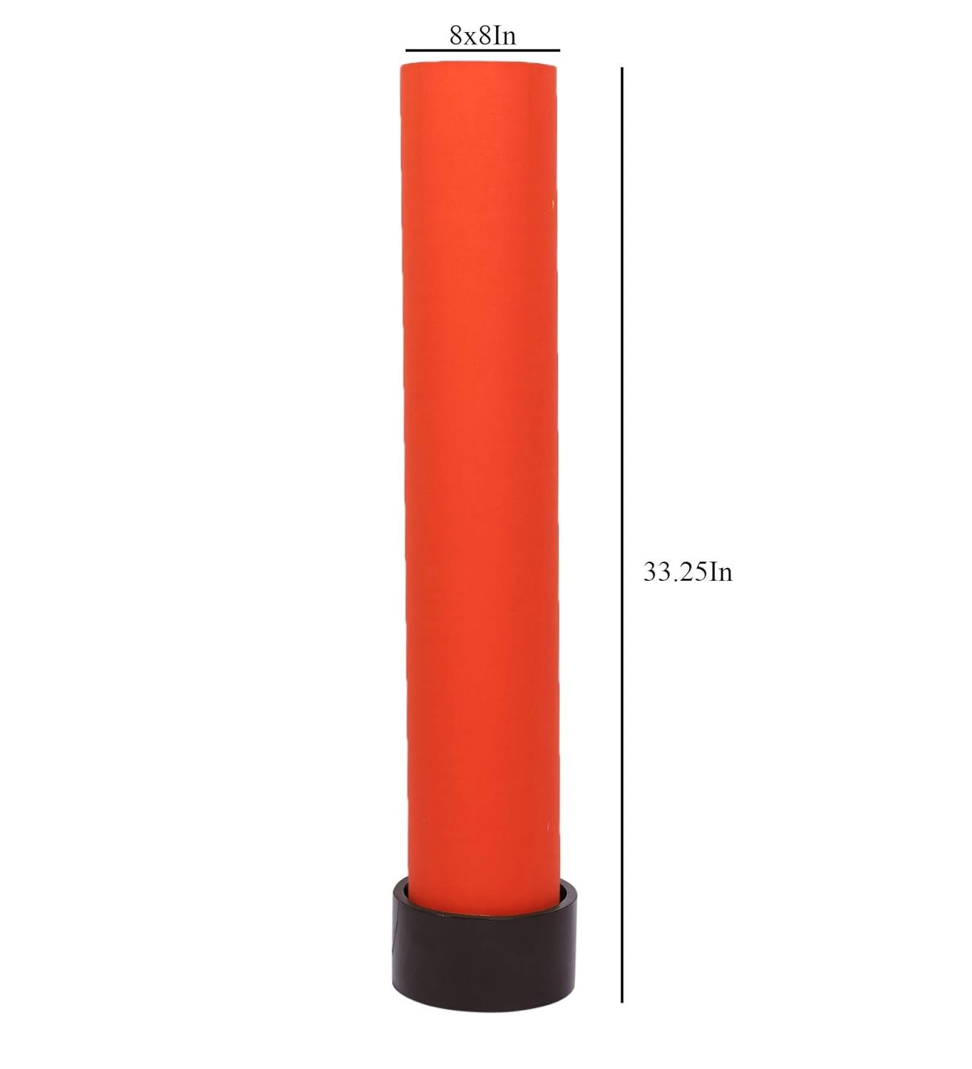 Orange Round Cotton Brown Wood Floor Lamps (Round,Cotton)