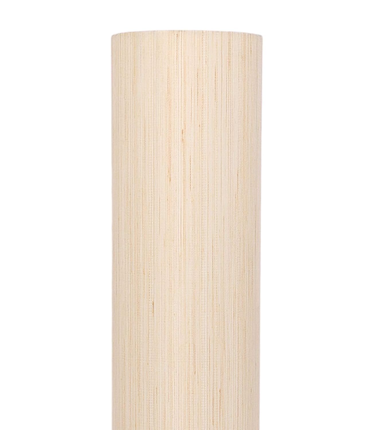 Off White Khadi Cotton Round Iron Floor Lamps (Off White,Khadi)�