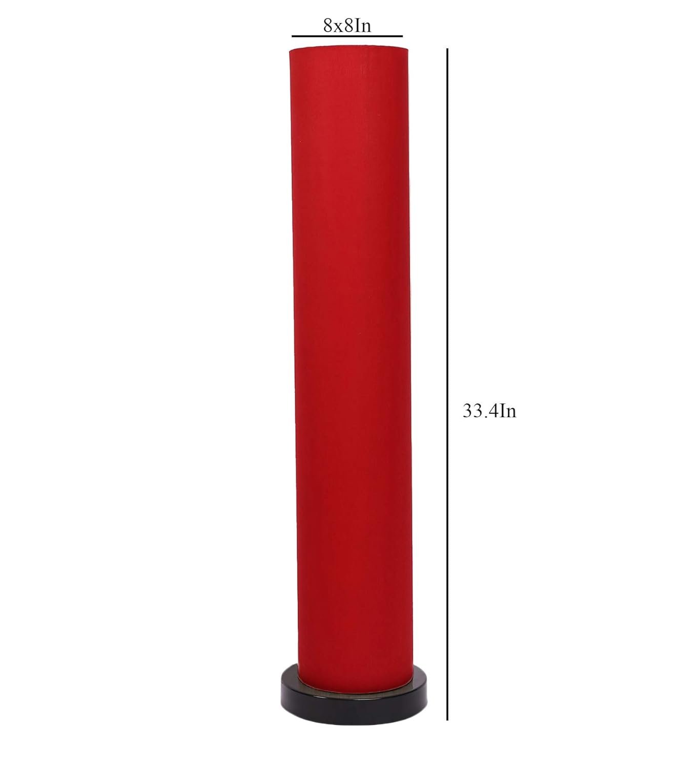 Red Round Cotton Iron Floor Lamps (Red,Cotton)