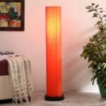 Orange Round Cotton Iron Floor Lamps (Round,Cotton)