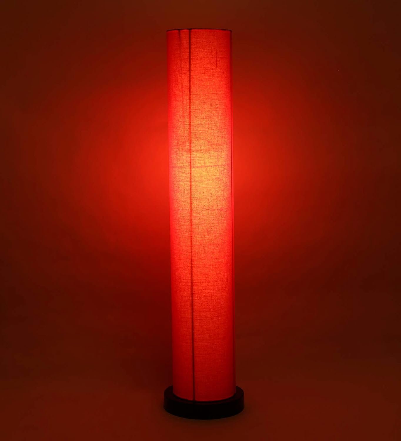 Orange Round Cotton Iron Floor Lamps (Round,Cotton)